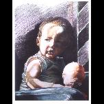 Amy's Doll - 1979 - Pencil crayon on paper - 50cm x 40cm 