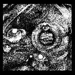 Moons of Andromeda - 1974 - Pen and ink - 15cm square 