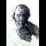 Self Portrait -2 - 1978- Black biro on paper - 42cm x 30cm 