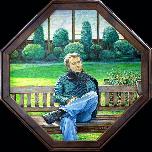 Still Waiting  - 1979 - Pencil crayon on paper - 82cm x 82cm octagonal 