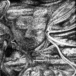 Study for Self-Reflection -1 - 1974 - Pen and ink - 15cm square 