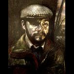 Keeper at the edge of night -study - 1983 - Pastel on Canson Paper - 76cm x 53cm 