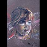 Rachael -study 1 (by the window) - 1992 - Pencil crayon on paper - 38cm x 25cm 