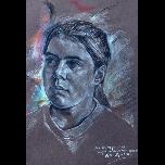 Rachael -study 3 - 1992 - Pencil crayon on paper - 38cm x 48cm 