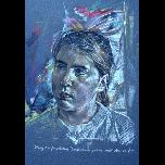 Rachael -study 4 - 1992 - Pencil crayon on paper - 38cm x 25cm 