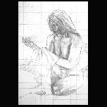 Study for painting � 'Key West Girl #2' - 2013 - Pencil  on canvas  - 90cm x 60cm