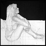 Study for painting � 'Night Skies' - 2013 - Pencil  on canvas  - 80cm x 80cm