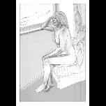 Study For Painting (Till Tonight) - 2014 - Pencil & wash on canvas - 90 x 60cm