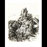 Rocky Summit - Calanche - Corsica Sketchbook - 2016 - Pen and ink - 30 x 22cm