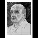 Study for a portrait of Nick #2 - 2017 - Pencil on canvas panel - 59.4 x 42cm