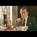 Cyril Morgan OBE (in progress) - 1984 - Oil on Canvas - 82cm square 