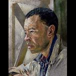 Looking at the River -study 2 - 1987 - Watercolour on paper - 40cm x 30cm 