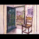 Back for lunch (Corfu) - 1991 - Watercolour on paper - 25cm x 20cm 