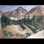Orchard and Mountains -Karaincir - 1994 - Watercolour on paper - 26cm x 36cm 
