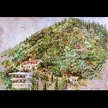 Rear view -3rd study Corfu - 1991 - Watercolour on paper - 26cm x 36cm 