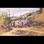 Up the hill to the old dwelling - 1994 - Watercolour on paper - 23cm x 30cm 