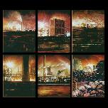 Night Surveillance -Windows - 2003 - Oil on Canvas Panels - 138cm x 142cm 