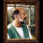 Self portrait at Hebdon - 2003 - Oil on Canvas - 51cm x 41cm 