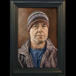 Man In A Ski Hat - 2011 - Acrylic on canvas panel - 60cm x 40cm (unframed)