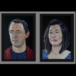 Couples - Tom & Feifei - 2013 - Acrylic on canvas panel - 60 x 40cm  each panel