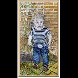 Time To Come In AJ  - 2015 - Acrylic & Pencil on canvas - 100 x 50cm