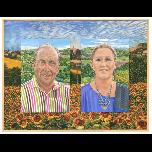 Tim & Jan � Casa Giallo - 2017 - Acrylic on canvas panels - 93 x 123cm  framed