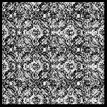 Interlaced full-repeat (neg) - 1971 - Pen and ink - 90cm square 